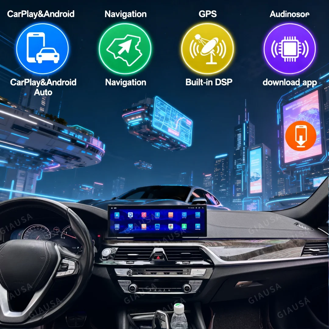 

14.9" LHD RHD Android 14 For BMW 5 Series G30 G31 G38 2018-2023 EVO System Carplay Car Radio Stereo GPS Navi Multimedia Player