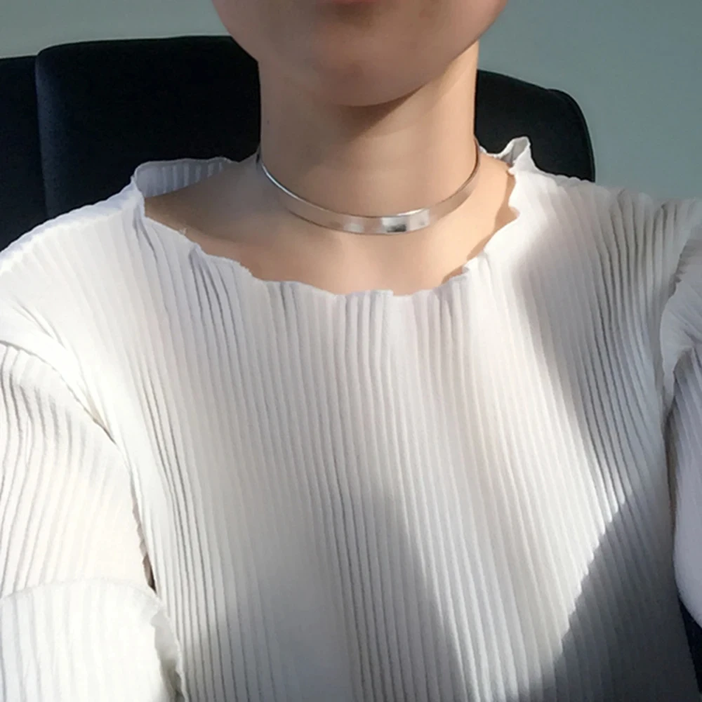 Anime Alien Stage Till Cosplay Necklace Unisex Retro Punk Collar Couple Choker Chain Jewelry Carnival Unisex Accessories Props