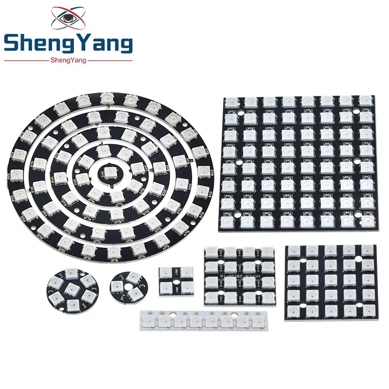 4 8 12 16 channel WS2812 WS2812B WS 2811 5050 RGB LED Lamp Panel Module 5V 1Bit 4Bit 8Bit 12Bit 16Bit 24Bit Rainbow LED Precise image 4