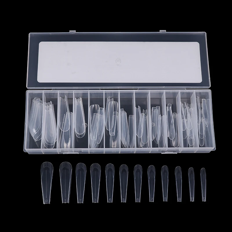 

70 Pcs Curved Reusable Nail Dual Forms Full Cover Mold For Acrylic Extension Suitable For Nail Gel