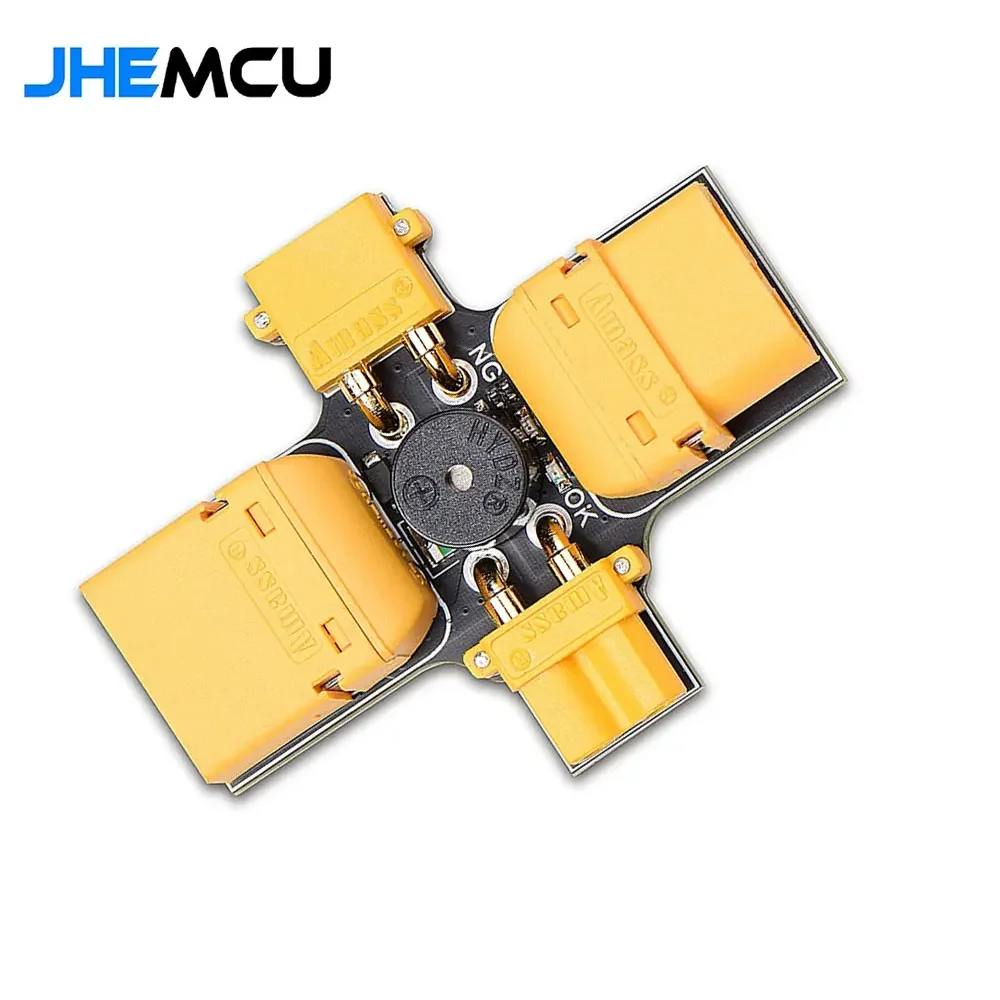 JHEMCU Rauchstopper XT30-XT60 Kurzschlussschutz Eingebauter akustischer Alarm 1-8S Lipo 30V 2,5A-3,5A für RC FPV Drohne