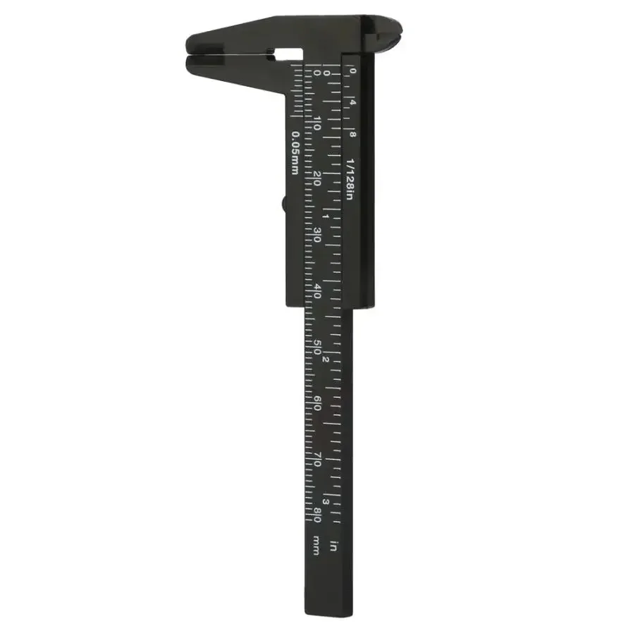 Eyebrow Measuring Ruler Brow Mapping Tool 1pcs Mini Vernier Caliper Double Scale Plastic Sliding Gauge Ruler for Micro Blading