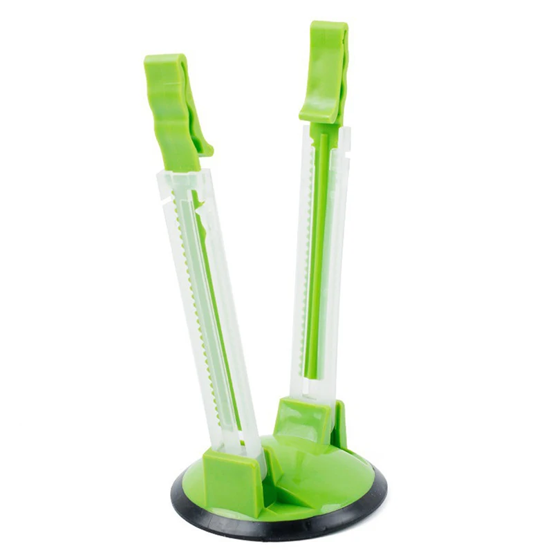 Soporte de bolsa de almacenamiento antideslizante ajustable, Clip de bolsa, manos libres, plástico, estante holgado, Sandwichs, estante de bolsa, Gadget de cocina