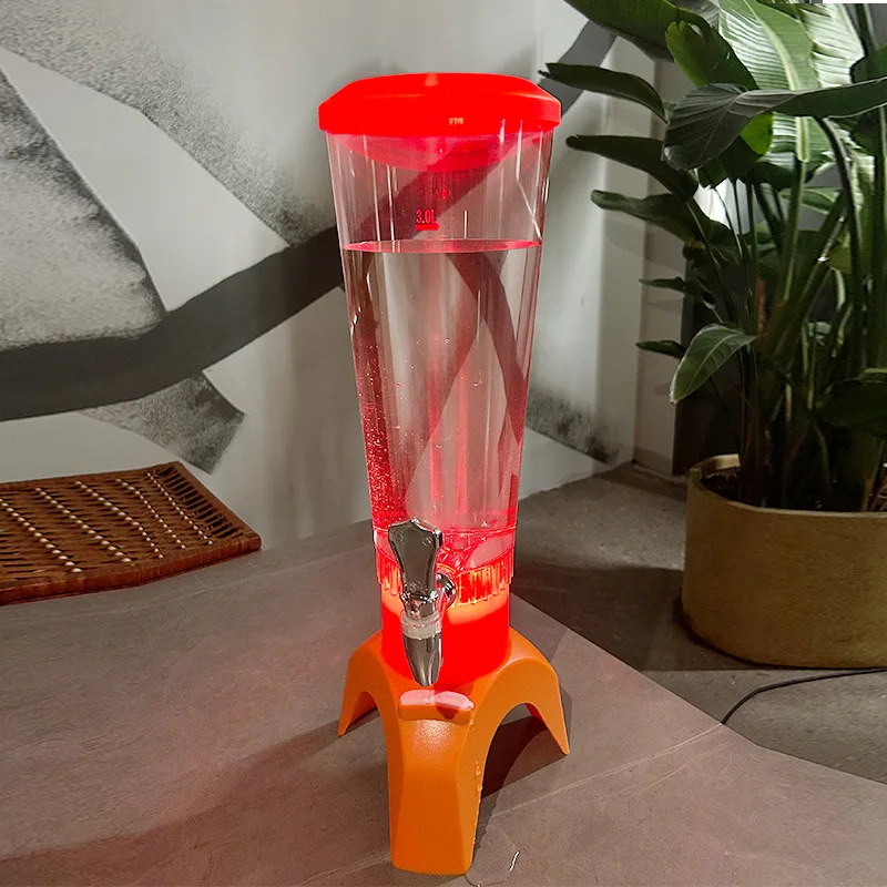 

3L Bar-specific 3-liter Beer Keg Speaker Stereo with Faucet Juice Coke Keg Draft Beer Container Luminous No Drip Switch