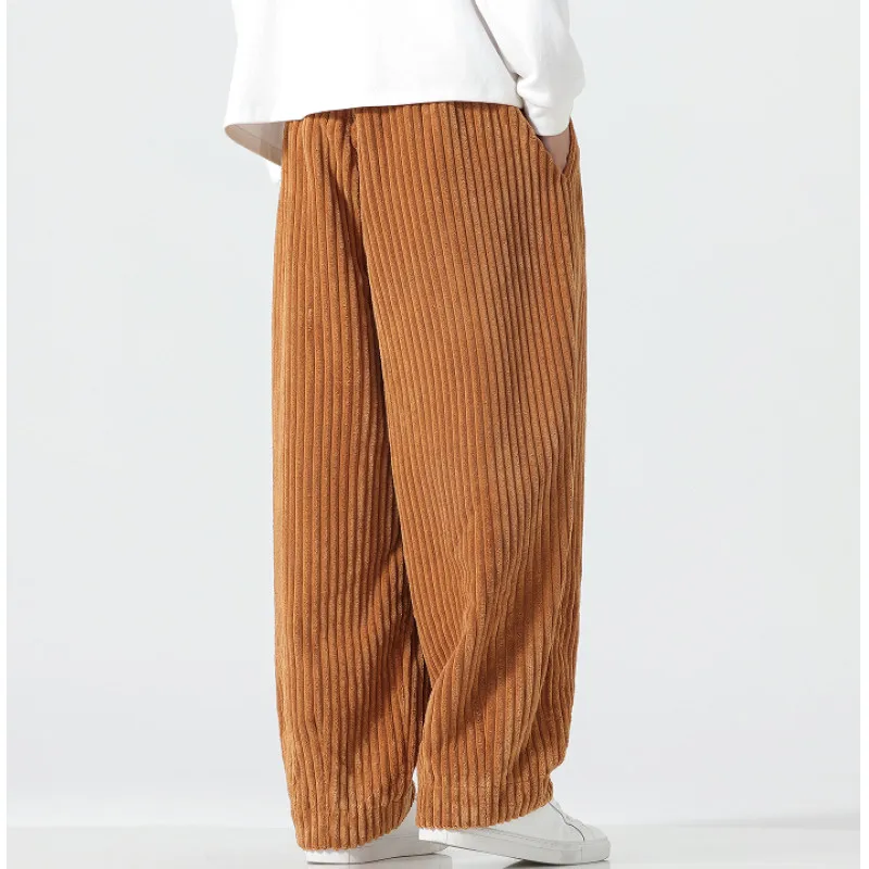 

Осень-зима 2026, мужские повседневные вельветовые брюки, мужские свободные модные брюки Харлан, мужские модные толстые теплые брюки в китайском стиле