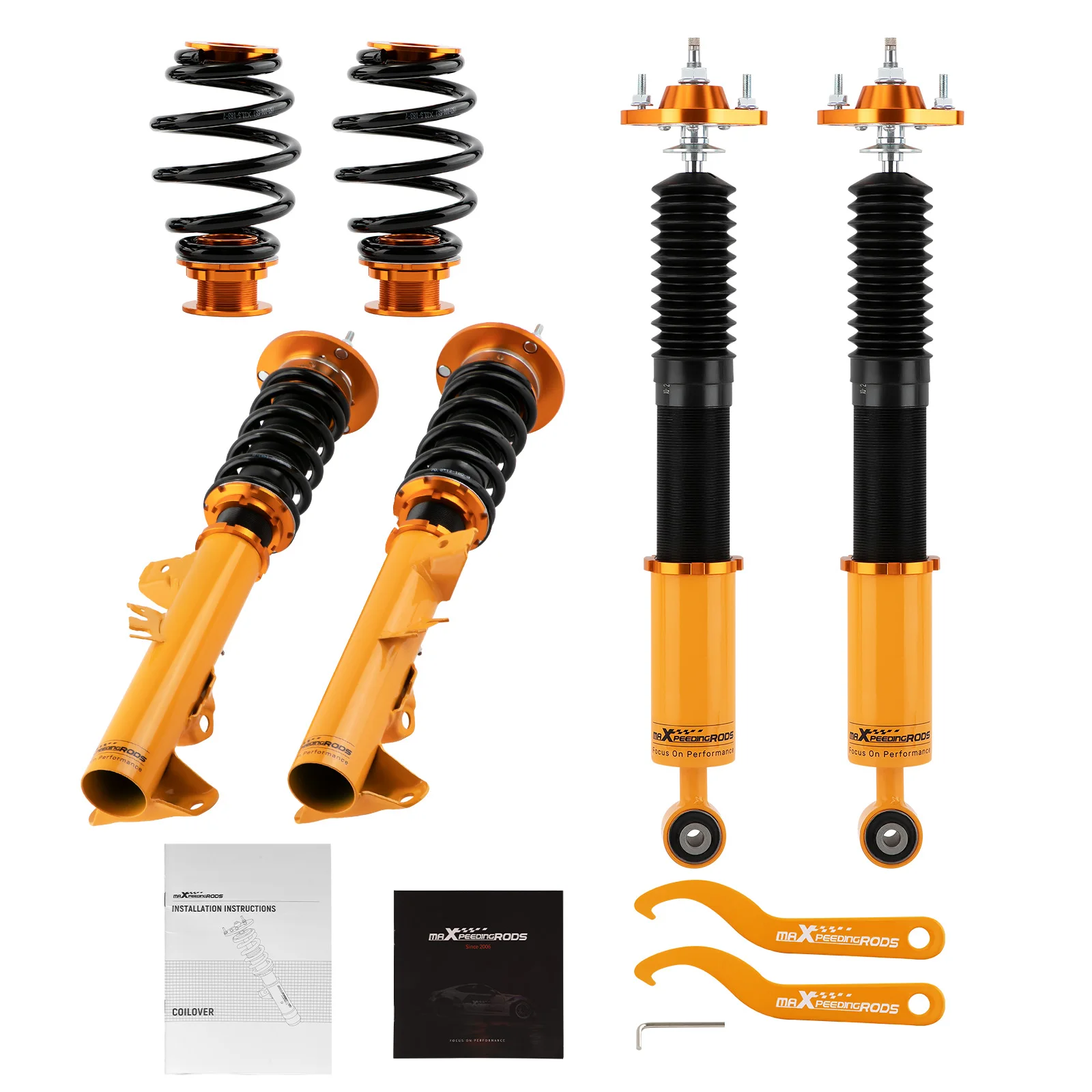 maXpeedingrods Coilovers with Adjustable Damper for BMW 3 Series E36 24 ways adjustable  Suspension Struts  Shock Absorber