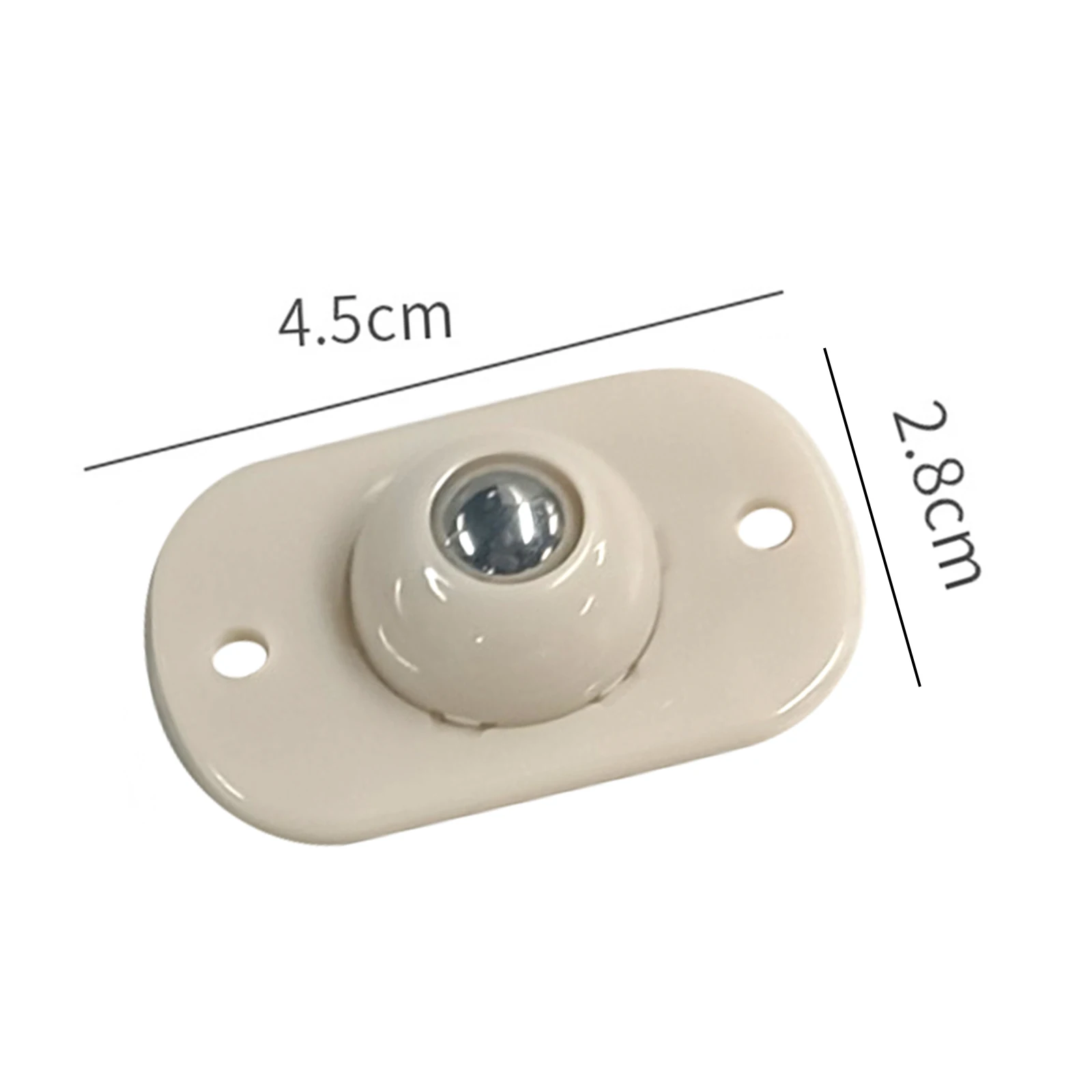 4pcs Self-Adhesive Castors Mute 360° Rotation Ball Caster Strong Load Bearing Versatile for The Bottom of Storage Box Trash Can
