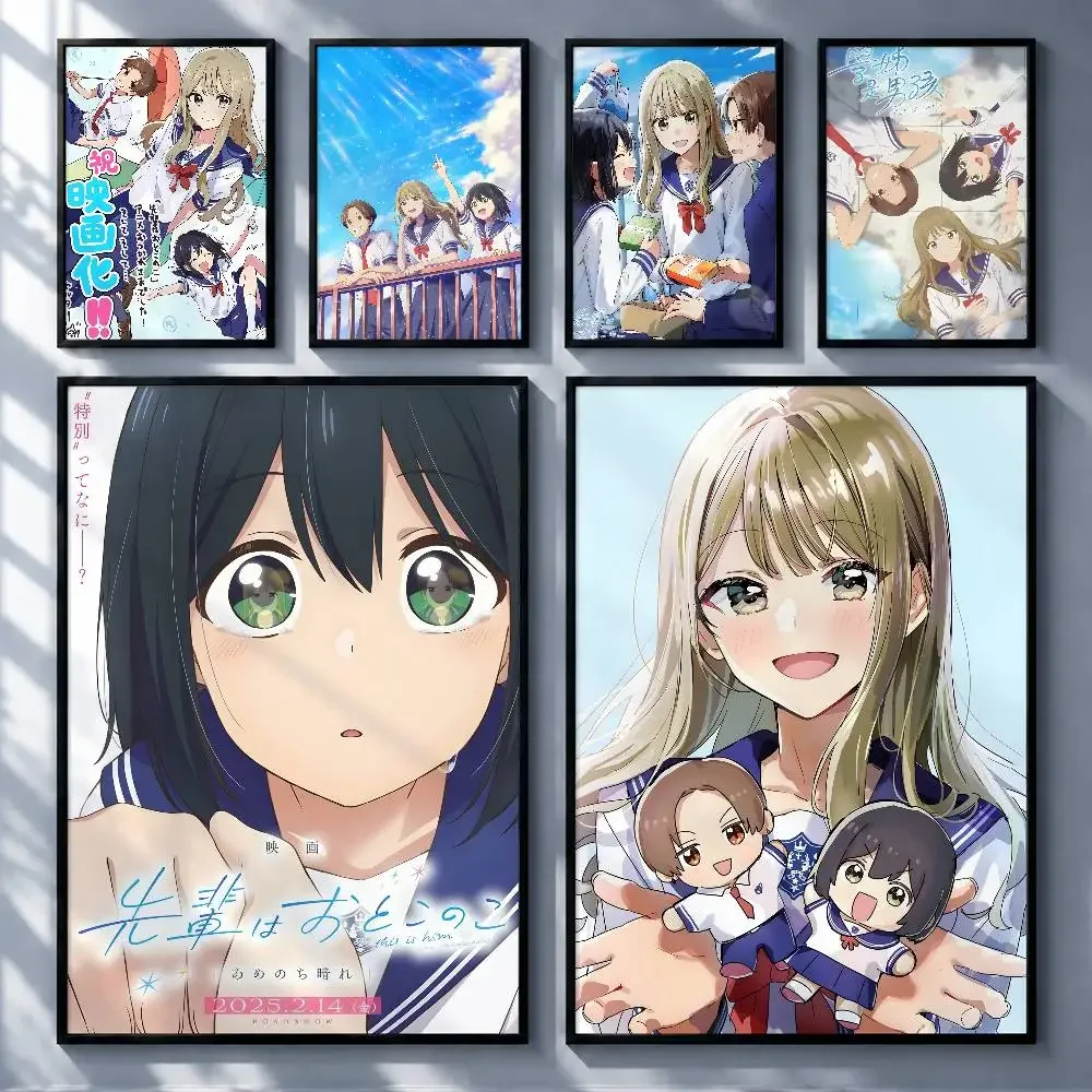 Romantic Anime Senpai is an Otokonoko Posters Premium Self-Adhesive No Residue Wall Sticker for Home Office Bar Decor