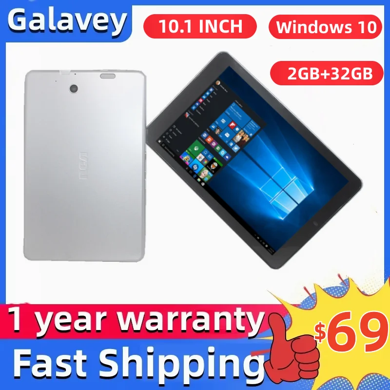 Big Sales 10.1 Inch Windows 10 Tablet 32bit Intel Z8350 1280x800 HD Pixel 2GB RAM 32GB ROM 6000mAh Dual Camera DHMI 2xUSB Port