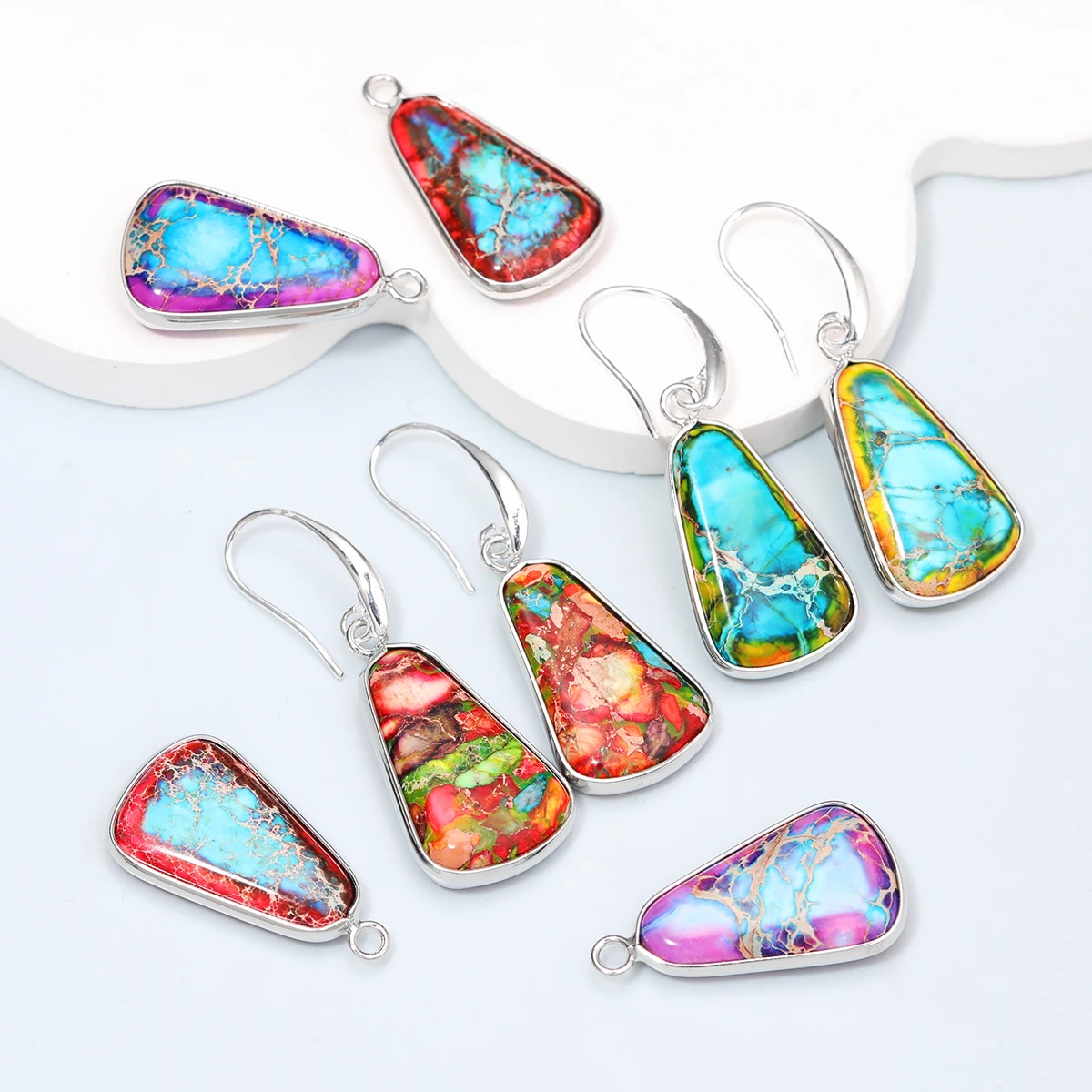 

Women's Geometric Imperial Turquoise Earrings Elegant Unique Colorful Earrings for Women Party Birthday Wholesale Dropshipping