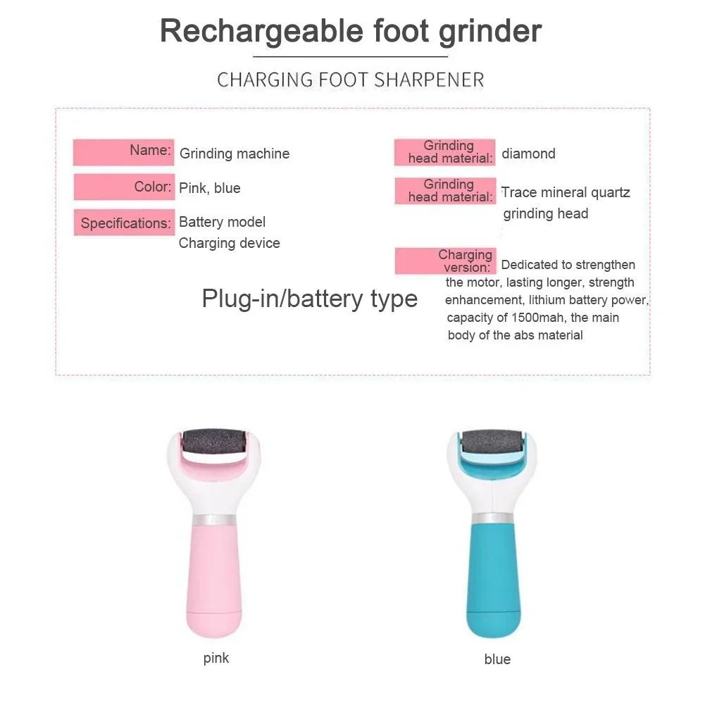 Electric Foot Care Machine Pedicure Exfoliator Callus Remover Dead Skin Tool Rechargeable Foot File Grinder for Soft Smooth Feet