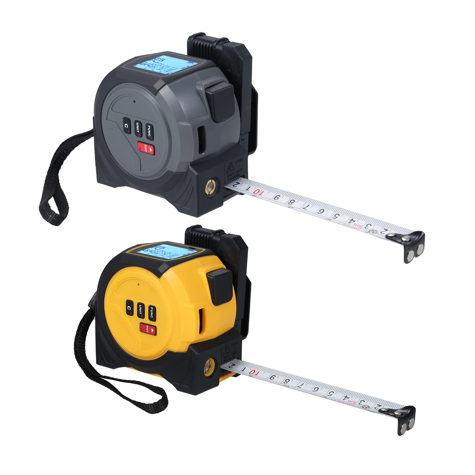 

CJY007 Laser Tape Measure 3in1 Laser Measure Level-Meter Laser 5M Tape Measure with Pythagorean Area Volume Measurement M/ft/in