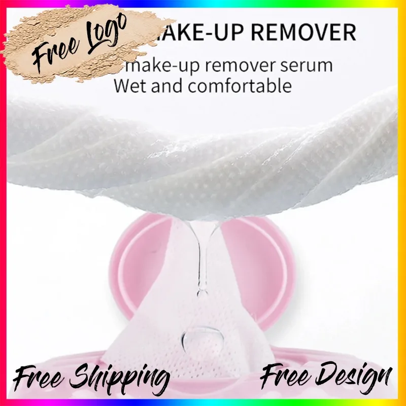 Private Label 100pcs/pack Disposable Makeup Removal Cotton Portable Convenient Easy To Use Face Makeup Remover Tools Bulk Custom