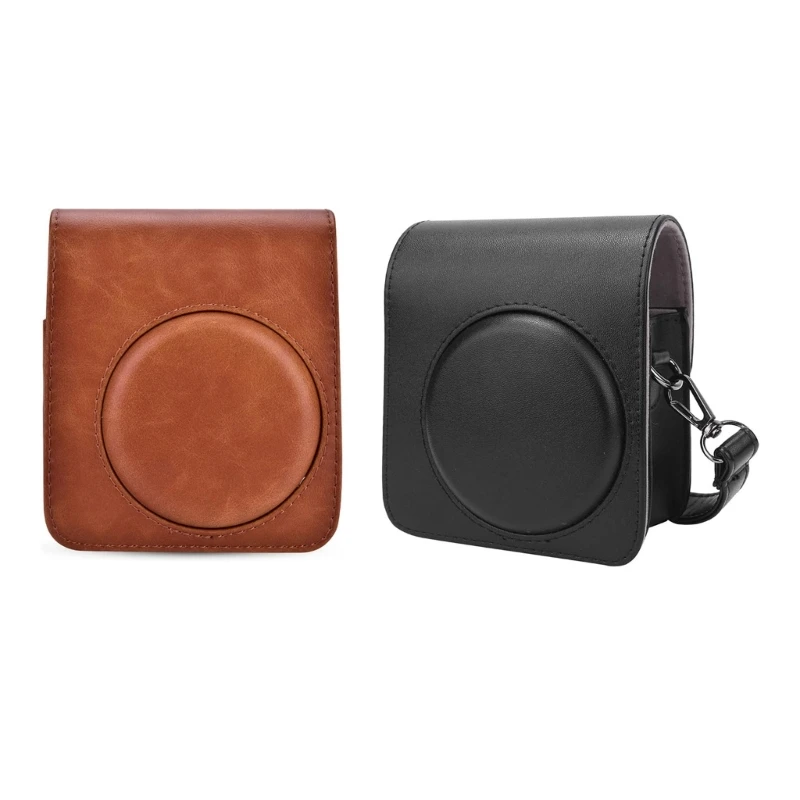 

Elegant PU Leather Camera Case for Mini 70 Camera Secure Closure Storage Bag with Carrying Strap Dropship