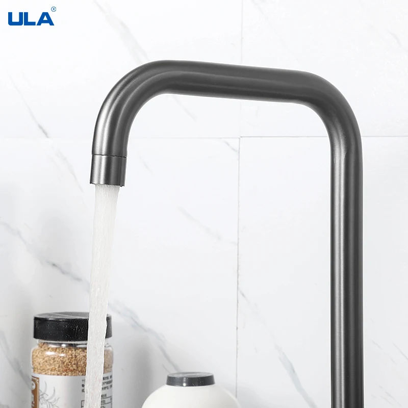 ULA flexible kitchen faucet 360 degree rotate grey kitchen mixer tap hot cold water sink tap faucet for kitchen