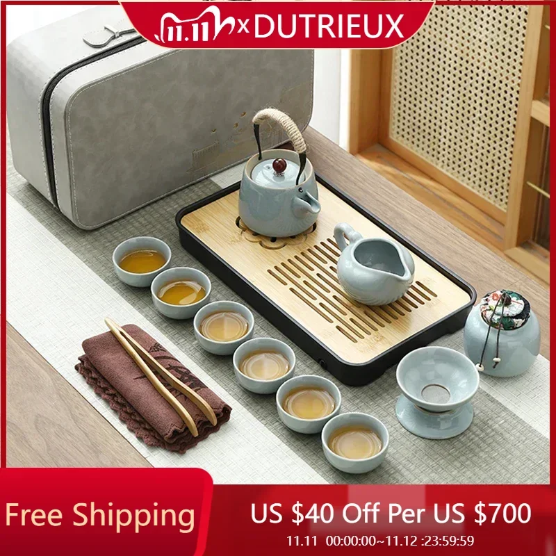 

Living Room Drinkware Tea Set Matte Saucers Portable Travel Luxury Gift Tools Tea Set English Tazas De Te Home Decorationgs