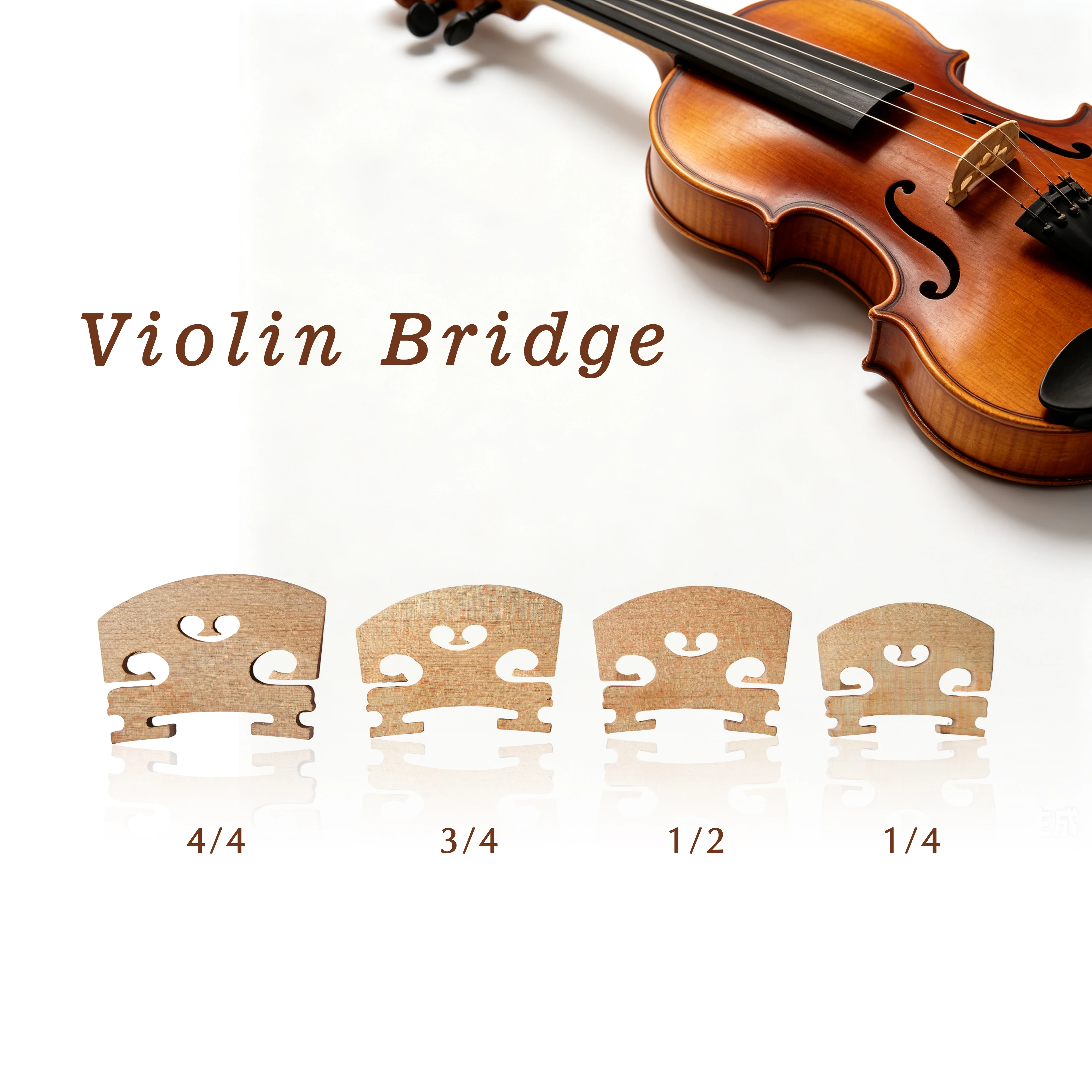 Pont de violon en bois d'érable, pour 4-4  3-4 1-2 1-4, accessoires d'instruments musicaux, cordes de violon, outils de pièces