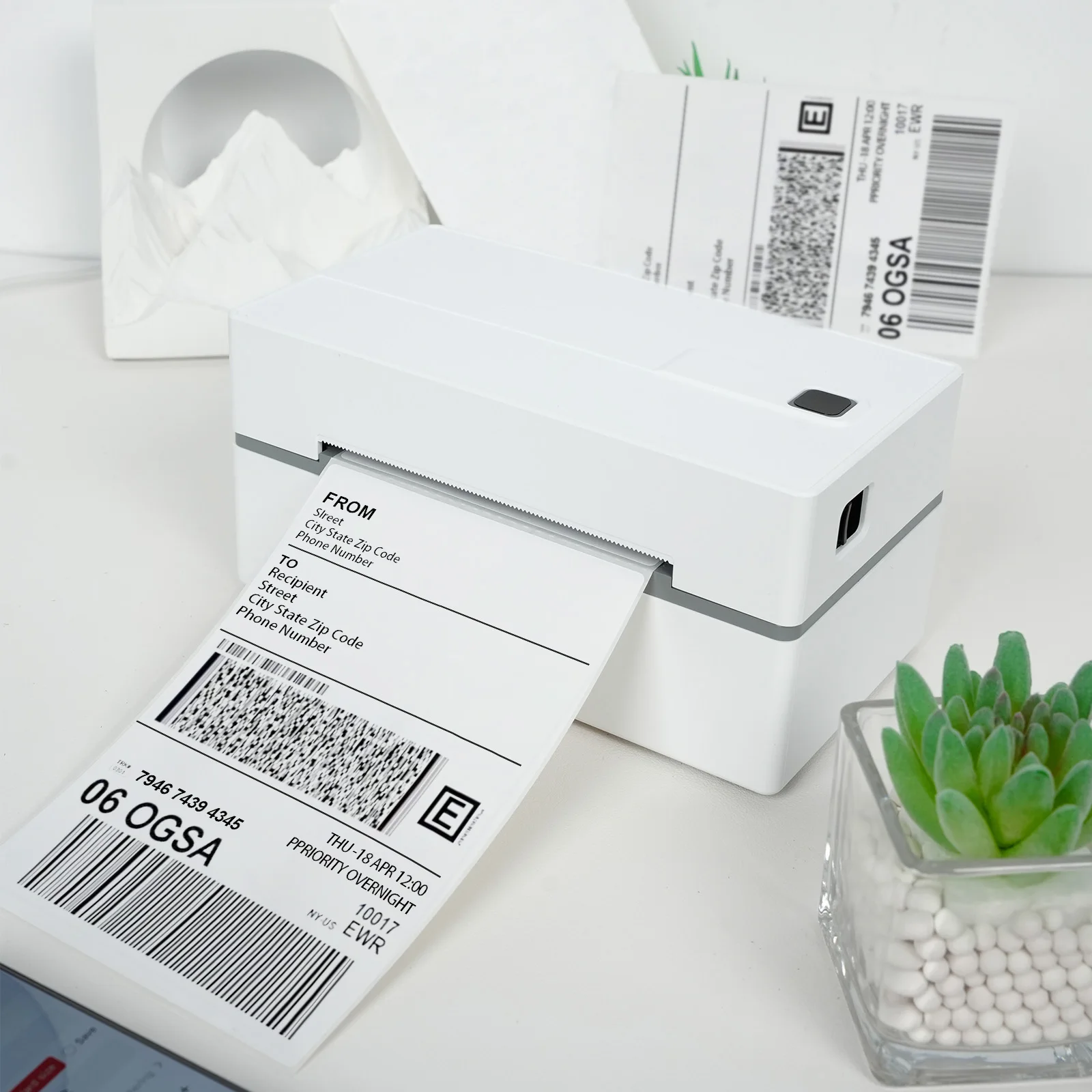 Thermal Label Printer 4X6 Wireless Bluetooth 150mm/s 203DPI Shipping Label for Small Business Home IPhone Android Mac Windows
