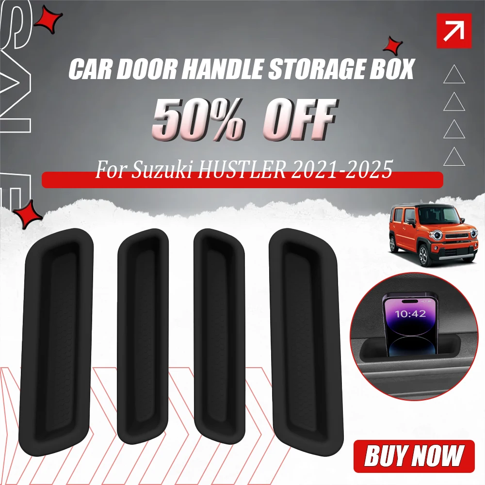 

Car Door Handle Storage Box for Suzuki HUSTLER 2021-2025 Front Rear Door Storage Organizer Tray Car Interior Accessories