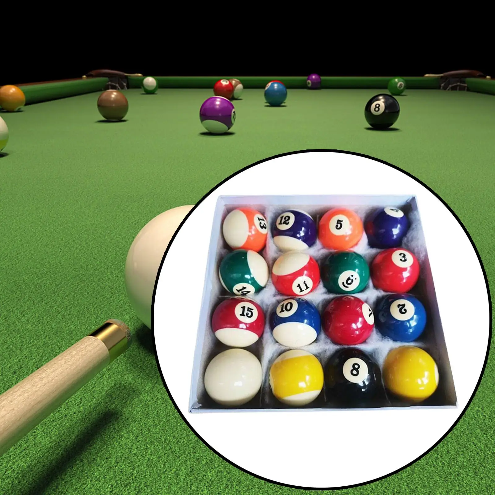 

16Pcs Billiard Balls Pool Balls Training Professional Men Women Supplies American Resin Billiard Balls for Bars