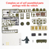 Henglong Sherman Tank 3898-1 Self Assembly Accessories Sticker Wooden Box Steel Helmet Fuel Tank Corner Frame Iron Shovel Kit