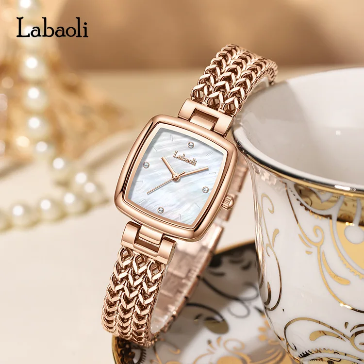 

New women's watch, retro and artistic quartz watch, high-end small gold watch, fashionable quartz wristwatch, women's gift.