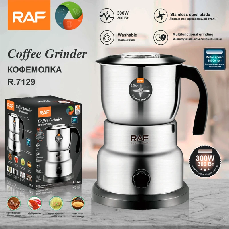 

RAFUse a lightweight electric grinder for dry grinding