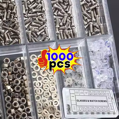 Stainless Steel Eyeglasses Repair Screw Accessories Set One Box Glasses Repair Kit Eyewear Accessories Glasses Repairing Tools