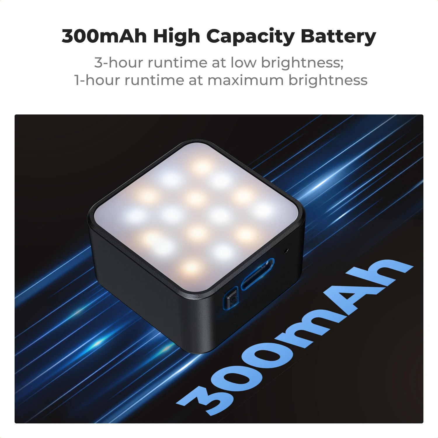 K&F مفهوم ضوء مغناطيسي صغير لجيب DJI Osmo 3 درجة حرارة اللون 3 مستويات قابلة للتعديل 3000K/4500K/6000K 2 مستوى مصباح فيديو