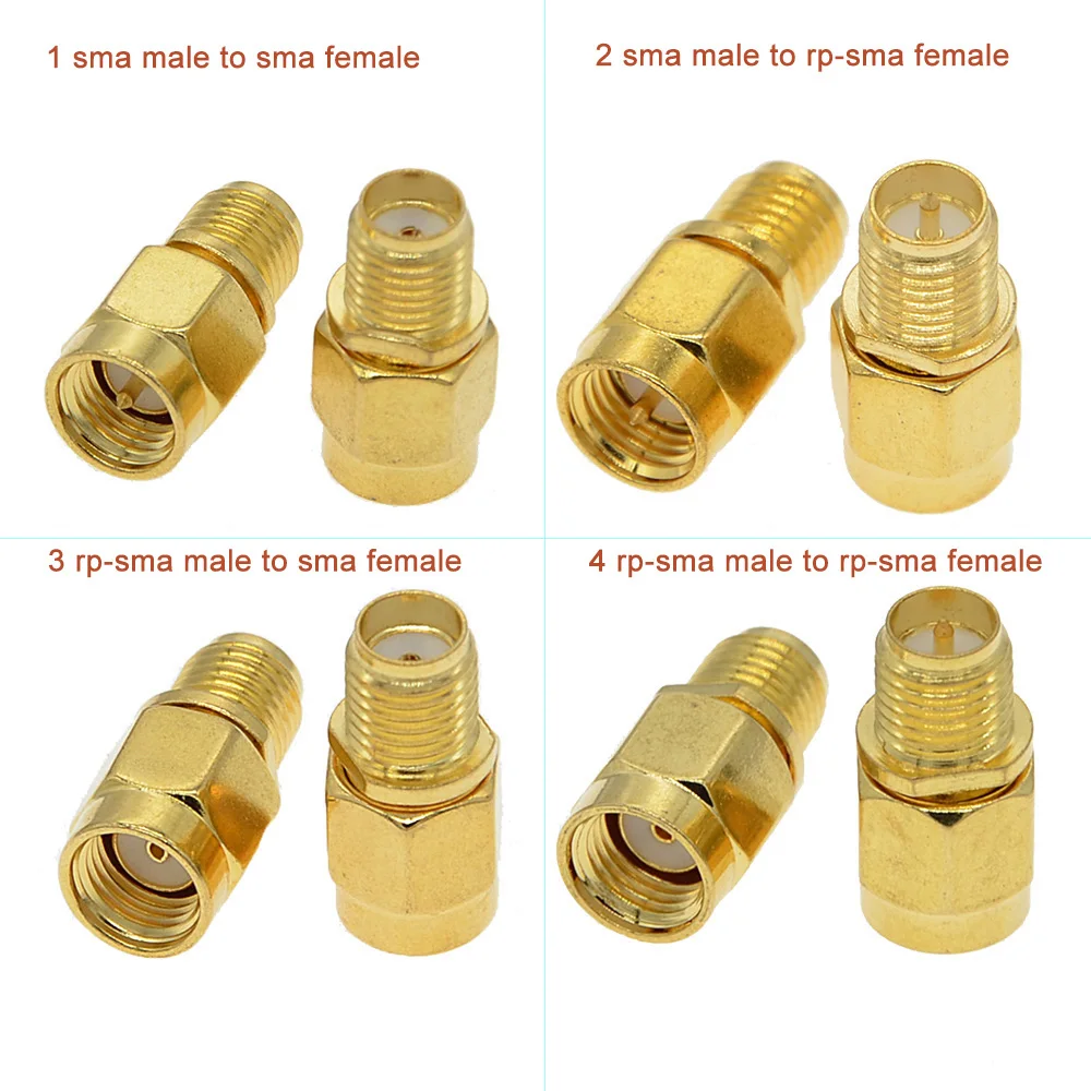 BEVOTOP 2 PCS/lot SMA  to SMA Series RF Coaxial Adapter Connector For Raido Antenna 50 Ohm Gold plated