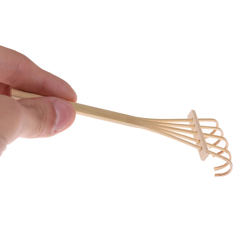 1/5 pçs mini ancinho de bambu para jardim zen areia mesa meditação feng shui decoração