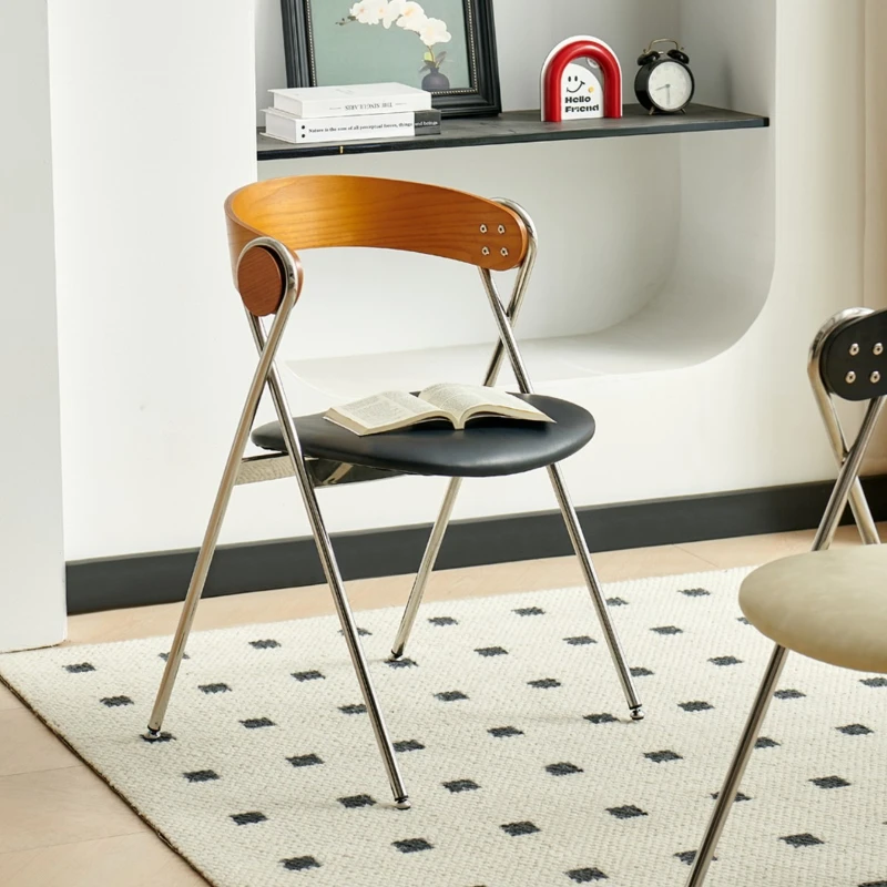 Retro Dining Chairs Solid Wood Backrest Comfortable Chairs Minimalist Elegant Designer Chair Home Kitchen Dining Room Furniture
