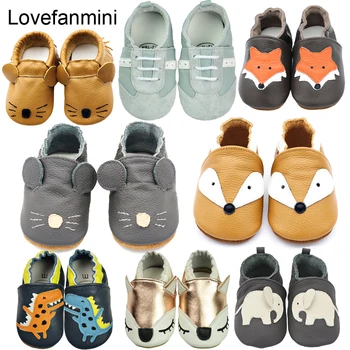 Babyschuhe aus echtem Rindsleder mit weicher Sohle für Neugeborene, Babys, Jungen und Mädchen, Kleinkinder, Mokassins, Hausschuhe, Lauflernschuhe