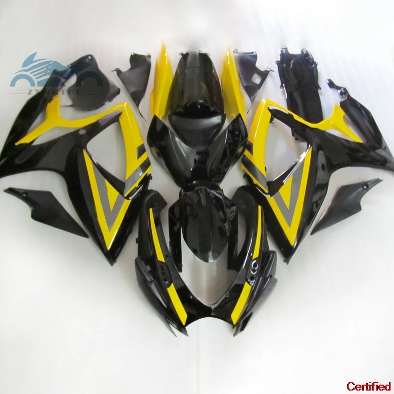 

Perfect fit Injection Fairing kits for SUZUKI 06 07 K6 GSXR 600 750 racing fairings kit GSXR750 2006 2007 GSXR600 yellow black