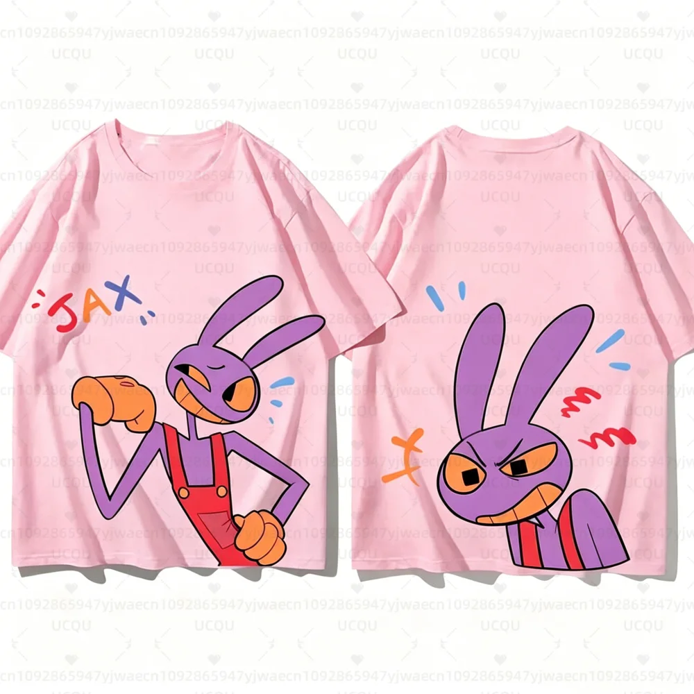 Sommer-T-Shirt für Herren, Damen, Jungen, kurzärmelig, Cartoon-Y2K-Kleidung, bequem, lässig, The Amazing Digital Circus Tops – Detail 6