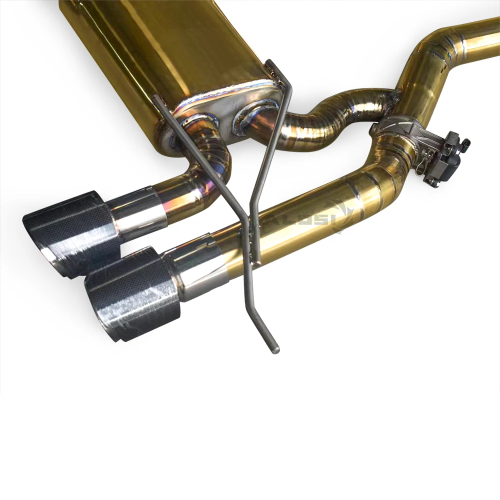 Knalpot Titanium Cocok untuk BMW M3/M4 G80/G82/G8X 3.0T 2019-2023 dengan Knalpot Kontrol Katup Performa Knalpot Aloi Titanium