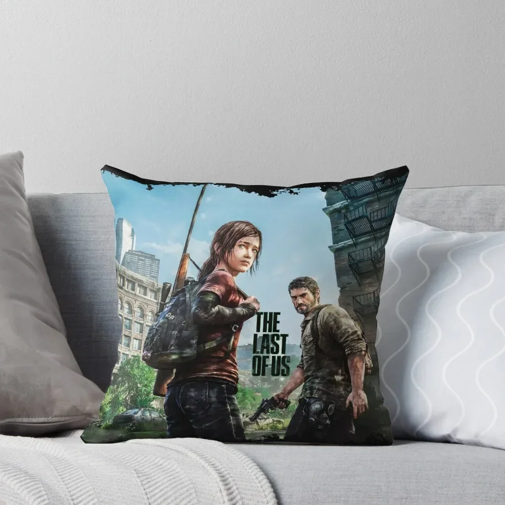 

The Last of Us - Joel & Ellie Throw Pillow Sitting Cushion Luxury Pillow Case Pillow