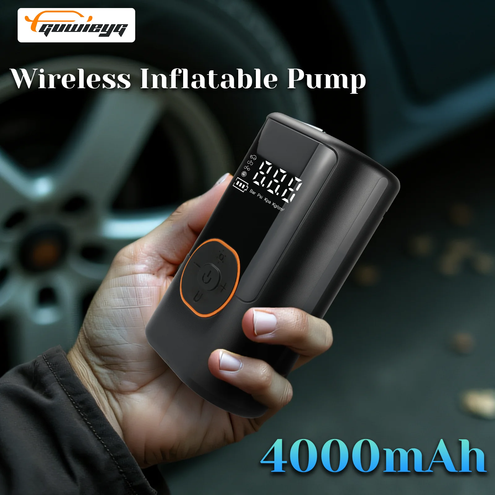 

Автомобильный воздушный компрессор и внешний аккумулятор емкостью 4000 мАч, турбонаддув 30 л/мин, светодиодная подсветка и SOS