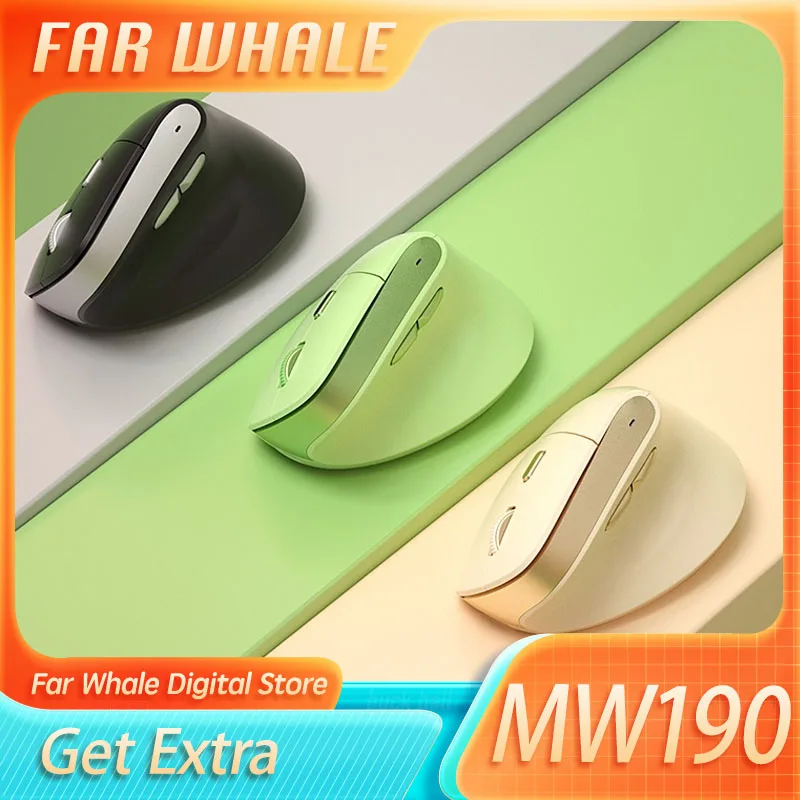 

Bow Mw190 Vertical Mouse 2.4g Wireless Mute Long Endurance Charging Mouse Custom Ergonomics Mouse For Girl Office Computer