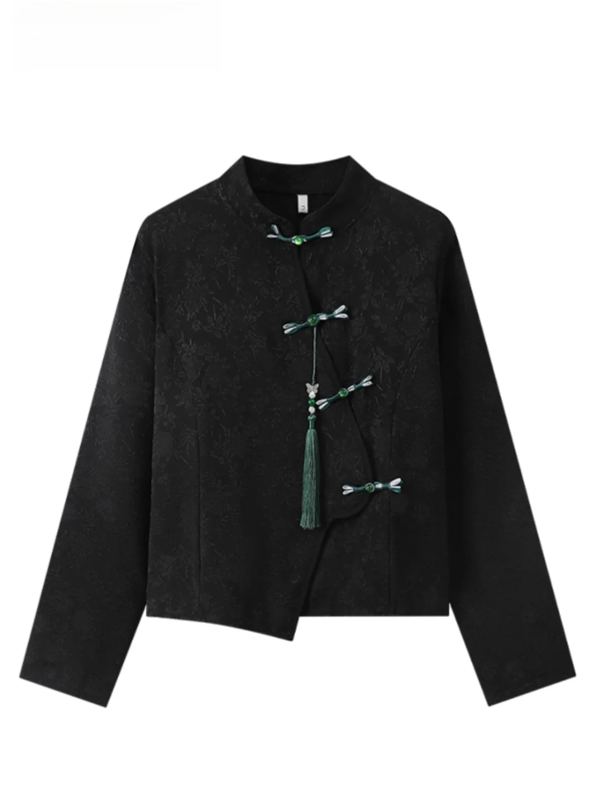 

Carolina Club plus Size Embroidered irt Women's Long Sve Chinese Sle Spring Faion plus Size Inner Wear Ladies irt