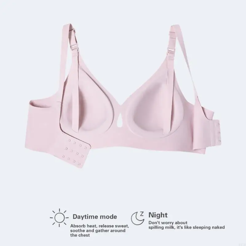 

F2TD Front Opening Nursing Bras Push Up Seamless Bralette for Pregnancy Postpartum