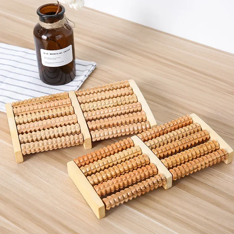 Wooden Foot Massager Roller Reflexology for Stress Fitness Health Care Feet Massager  Massage Roller Pain Relief