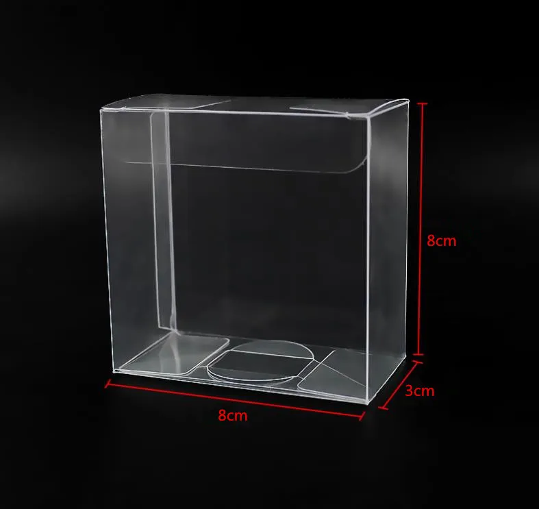 8X3X8CM PVC Gift Box Transparent Packag Favor Boxes Decoration Chocolate Bags Candy Boxes Wedding Party Supplies Plastic Boxes