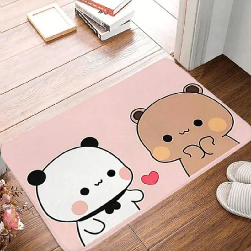 Cartoon Dogs Bath Mat Bathroom Super Absorbent Floor Carpet Kitchen Anti Slip Area Rug Home Living Room Entrance Welcome Footpad