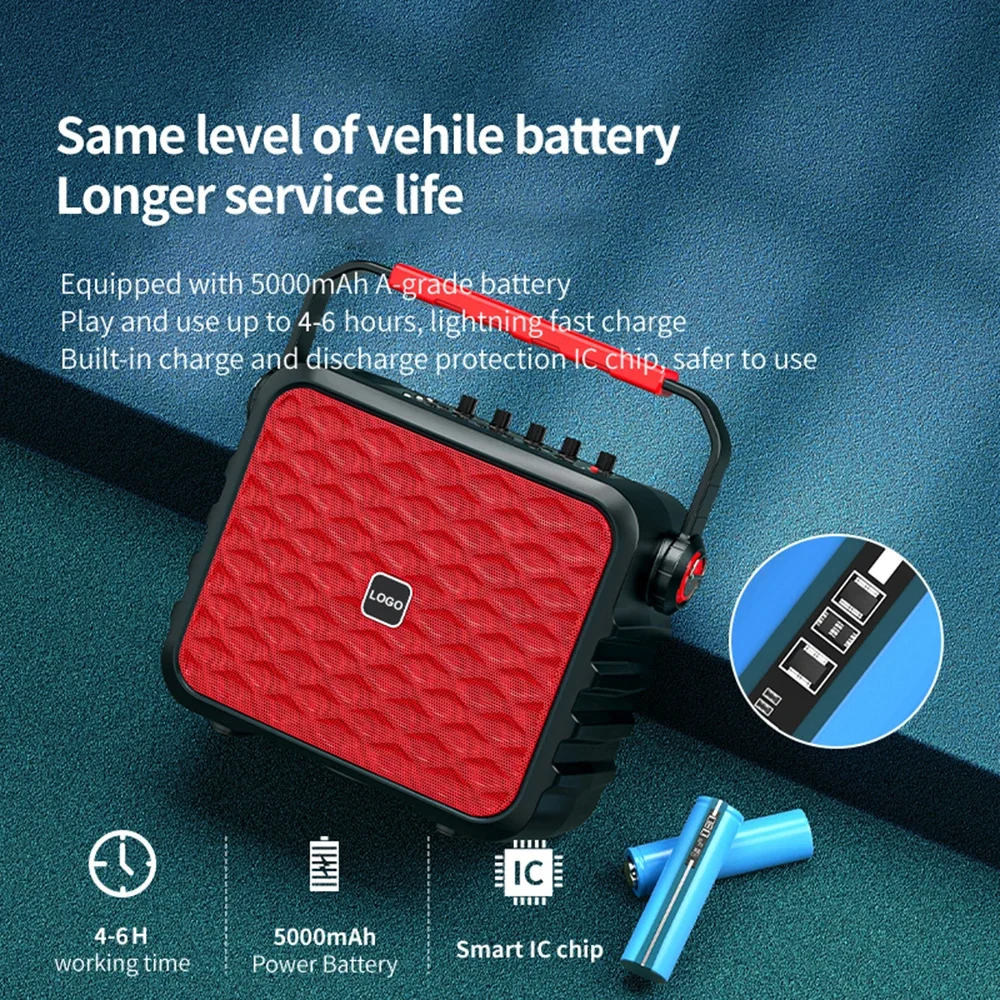 with UHF Wireless Handheld Mic Support Recording Loop Function Wholesale Music Instrument Speaker 100 Watt Output Power