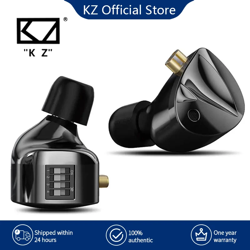

Проводная гарнитура KZ D-Fi, Hi-Fi наушники-вкладыши IEM, 4 уровня, наушники-вкладыши с динамическим монитором, спортивные наушники с шумоподавлением
