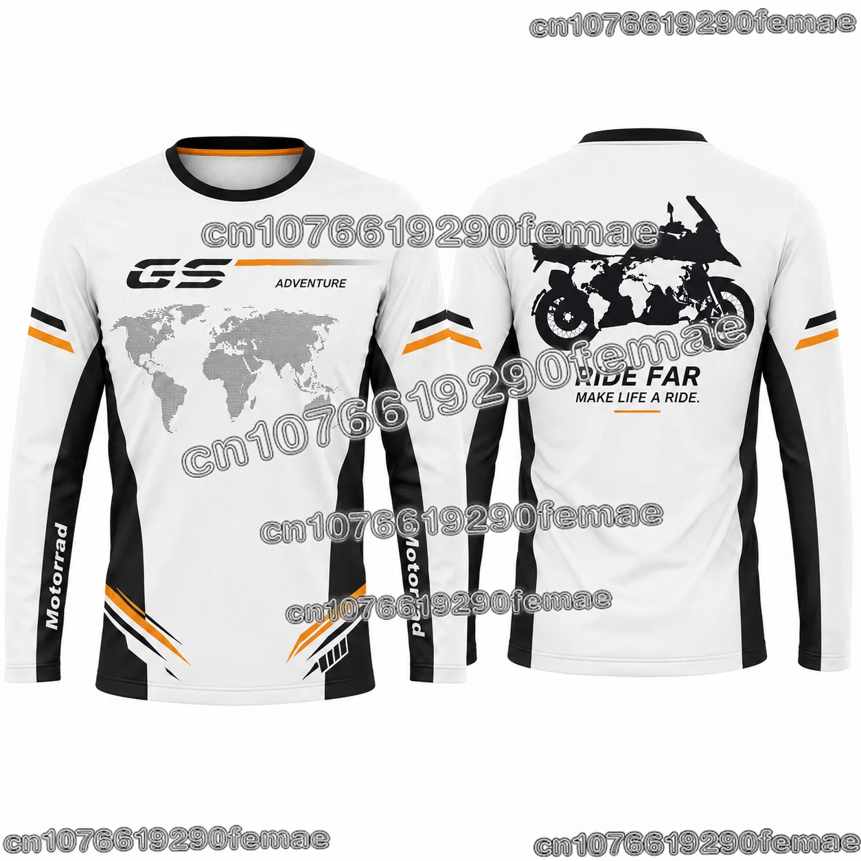 2027 High Quality GS Motorcycle Long Sleeve Tee Men Adventure Riding R1250GS R1300GS Supporter Casual Streetwear Top