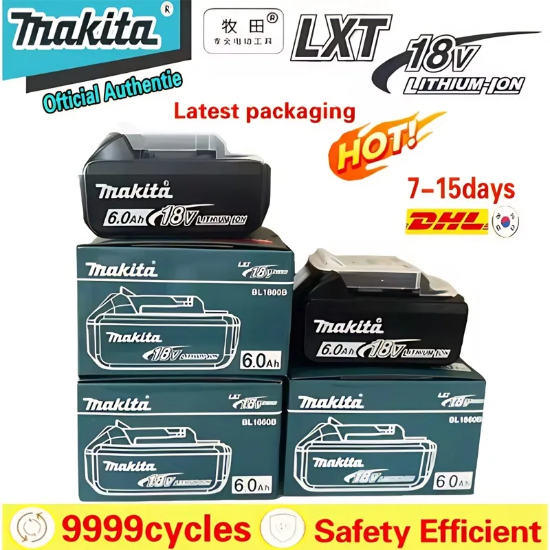 

Makita BL18650 18V 6Ah 5Ah 3Ah 2Ah Battery Power Tools Li-ion Replacement LXT BL1850 BL1840 for 18V Screwdriver with BMS TPCE