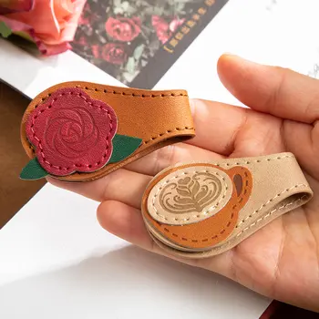 3個裝PU皮革愛心書籤,迷你書角標記,文具用品,書籤禮品 10 最佳銷售 皮革書籤 - №4