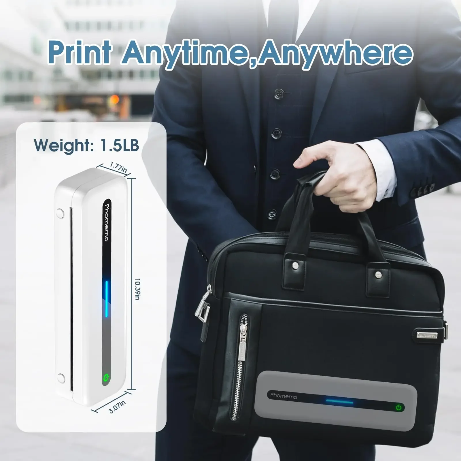 Phomemo M832 Thermal Printer A4 Bluetooth Portable Printer Wireless Inkless Printer for Home Photo Tattoo Compatible with Phone